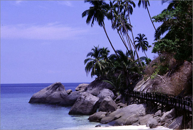 Pemanggil island's beach